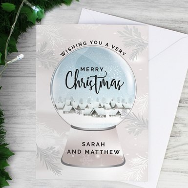 Personalised Christmas Snow Globe Card Delivery UK