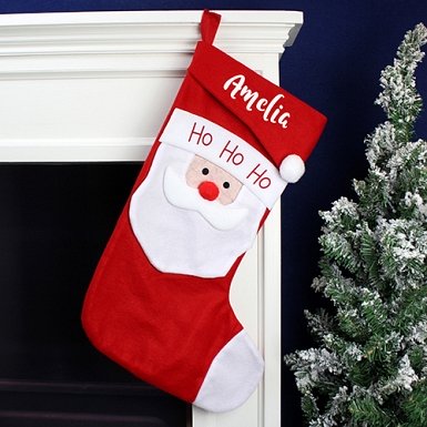 Personalised Name Only Santa Christmas Stocking Delivery UK