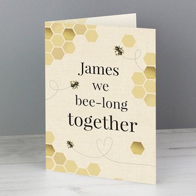 Personalised We Bee Long Together Card