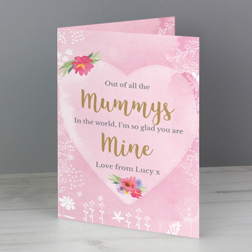 Personalised Floral Watercolour Card delivery to UK [United Kingdom]