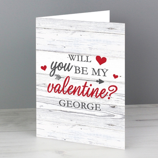 Personalised Be My Valentine Card delivery to UK [United Kingdom]