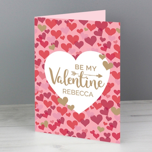 Valentines Day Confetti Hearts Card
