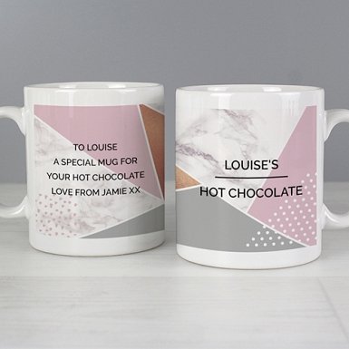 Personalised Geometric Mug Delivery to UK