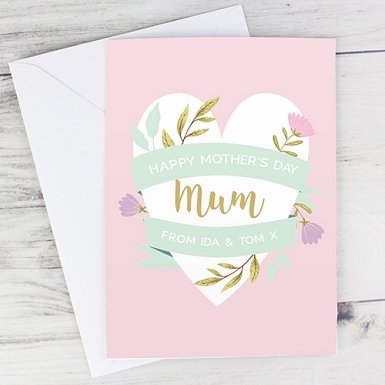 Personalised Floral Mothers Day Card Delivery UK