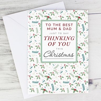 Personalised Thinking of You Christmas Card Delivery UK