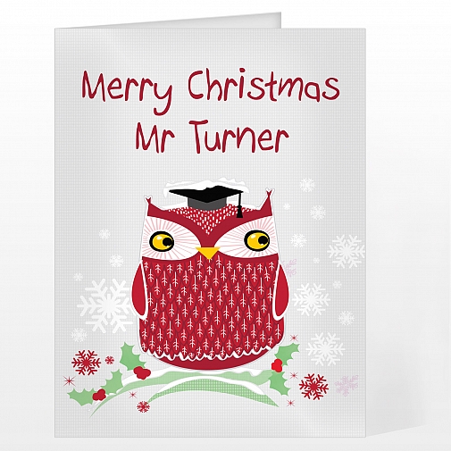 Christmas Owl Card delivery to UK [United Kingdom]