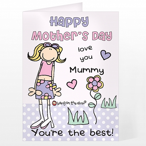 Personalised Bang On The Door Mother's Day Card