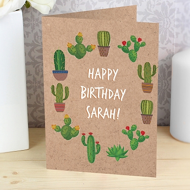 Personalised Cactus Card delivery to UK [United Kingdom]
