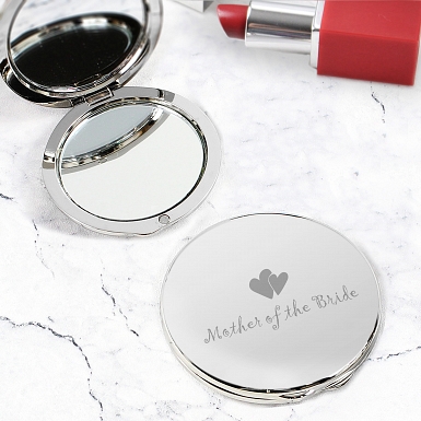 Mother of Bride Round Compact Mirror
