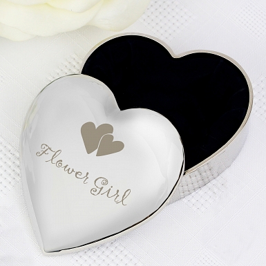 Flower Girl Heart Trinket Box