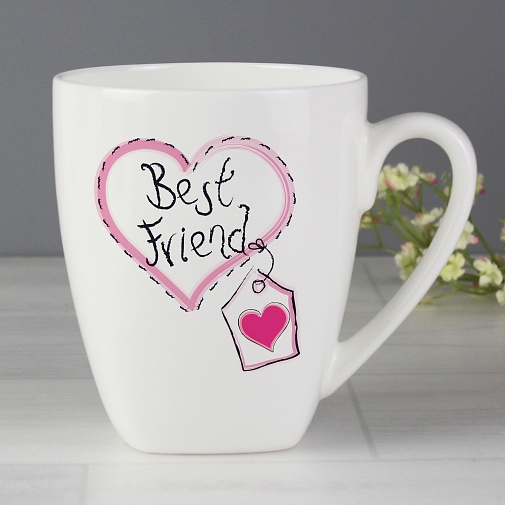 Best Friend Heart Latte Mug