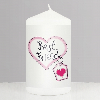 Best Friend Heart Stitch Candle