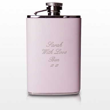 Personalised Pink Hip Flask