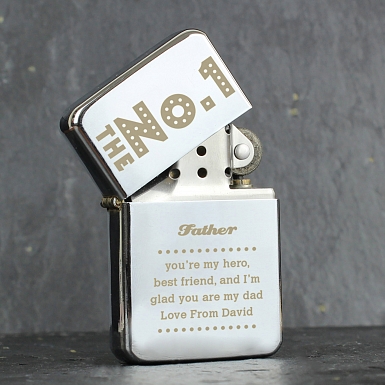 Personalised The No.1 Silver Lighter