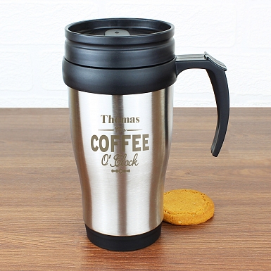 Personalised Coffee O'Clock Travel Mug