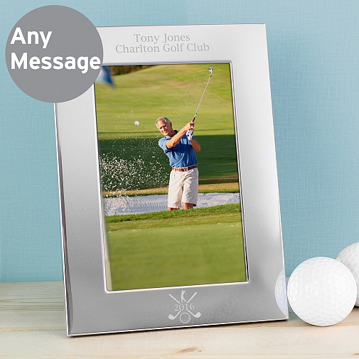 Personalised Silver Golf 6x4 Photo Frame
