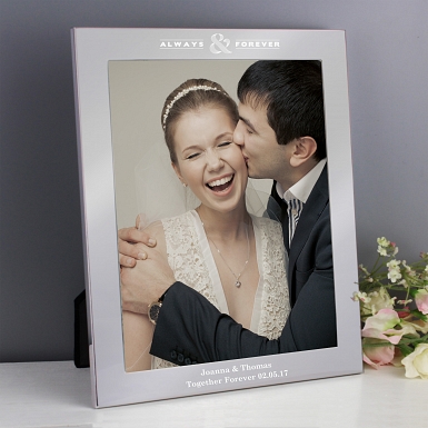 Personalised Always & Forever Silver 10x8 Photo Frame