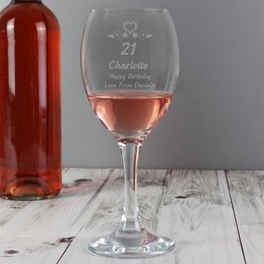 Personalised Birthday Craft Wine Glass