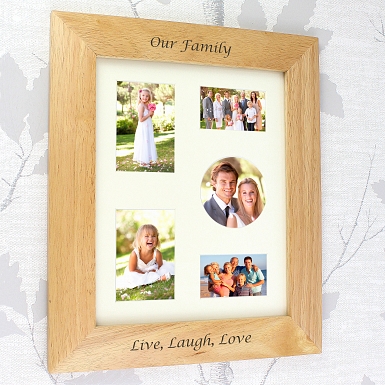Personalised 10x8 Wooden Photo Frame