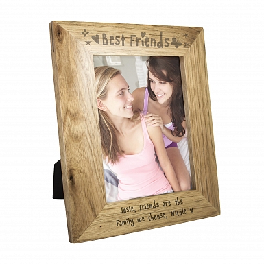 Personalised 5x7 Best Friends Wooden Photo Frame
