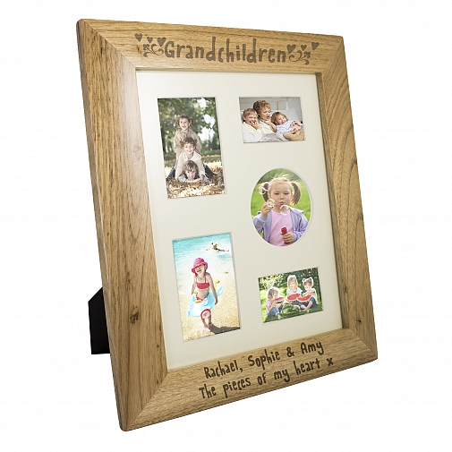 Personalised Grandchildren 10x8 Wooden Photo Frame
