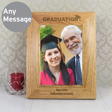 Personalised 5x7 Graduation Wooden Photo Frame