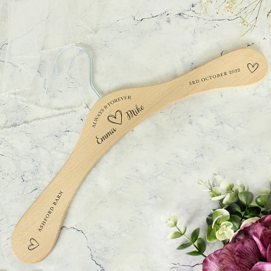 Personalised Always & Forever Wooden Hanger