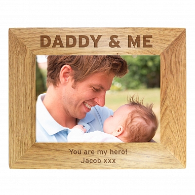 Personalised Daddy & Me 5x7 Wooden Photo Frame