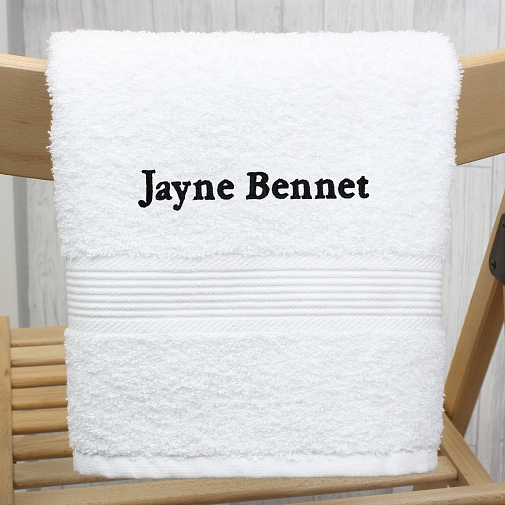 Personalised White Hand Towel