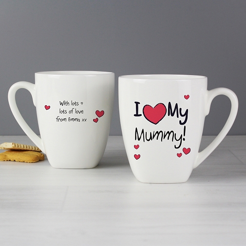 Personalised I Heart Latte Mug