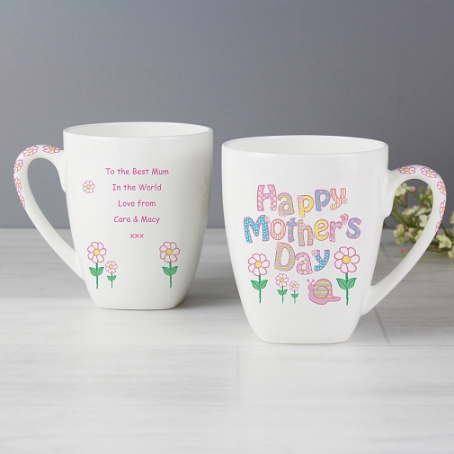 Personalised Daisy Mother's Day Latte Mug