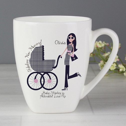 Personalised Fabulous New Mummy Latte Mug