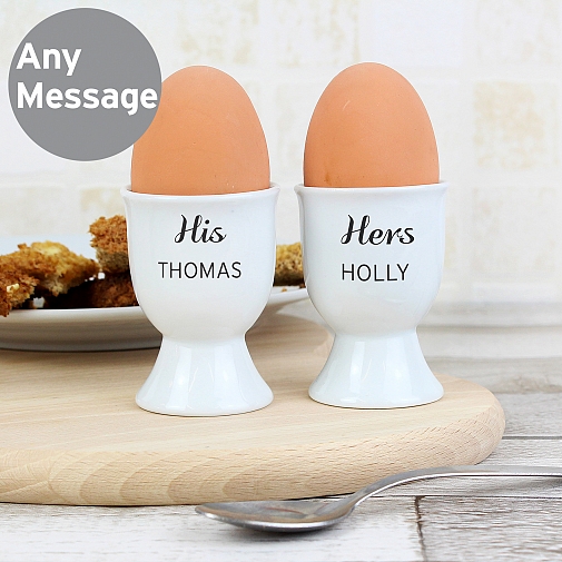 Personalised Classic Pair of Egg Cups