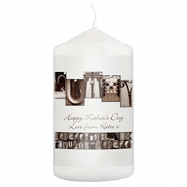 Personalised Affection Art Mummy Candle