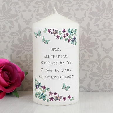 Personalised Forget me not Candle to UK [United Kingdom]