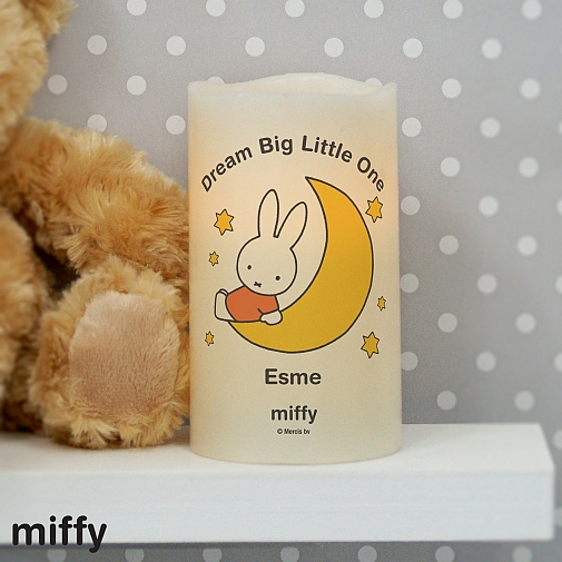 Personalised Miffy Moon and Stars Nightlight LED Candle