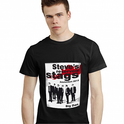 Personalised Reservoir Stags T-Shirt - Black - Extra Extra Large