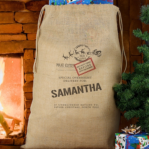 Personalised Special Delivery Hessian Sack