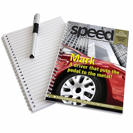 Personalised Speed A5 Notebook