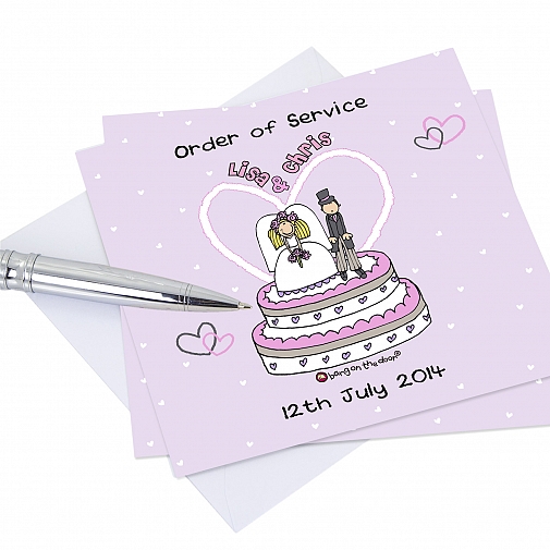 Personalised Bang on the Door Orders of Service Cards 20 Pack