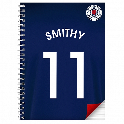 Personalised Rangers A4 Notebook