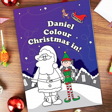Personalised 'It's Christmas' Elf Colouring Book