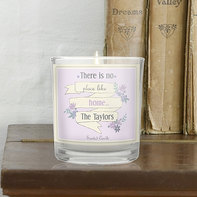 Personalised Garden Bloom Scented Jar Candle