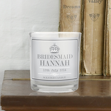 Personalised Royal Crown Scented Jar Candle