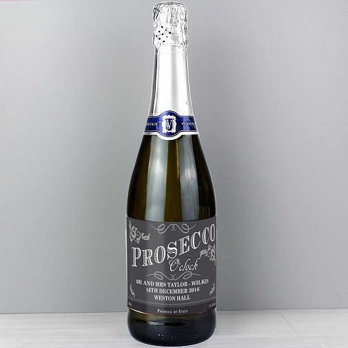 Personalised 'Prosecco O'Clock' Bottle of Prosecco