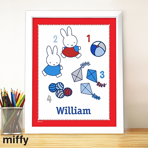 Personalised Miffy Lets Count Large Name Frame
