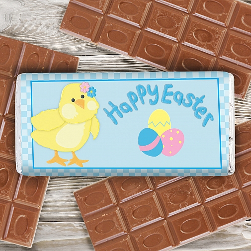 Personalised Easter chick Milk Chocolates Bar