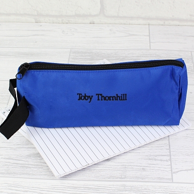 Personalised Blue Pencil Case