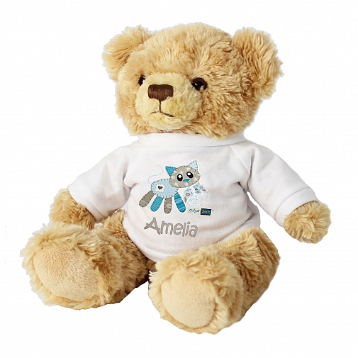 Personalised Cotton Zoo Calico the Kitten Teddy