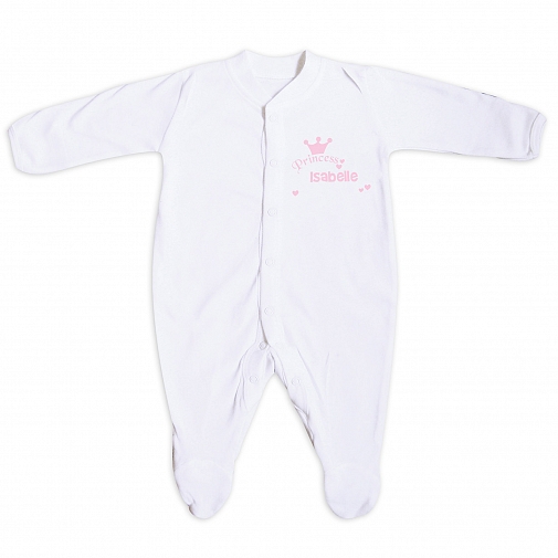 Personalised Little Princess Pink 6-9 Months Babygrow